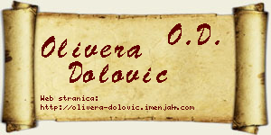 Olivera Dolović vizit kartica